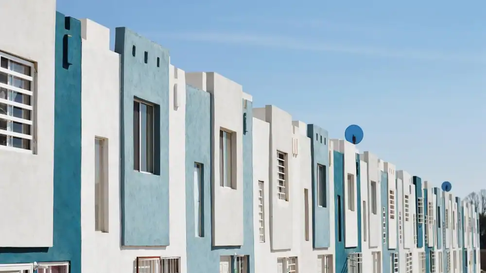 Row of residential homes